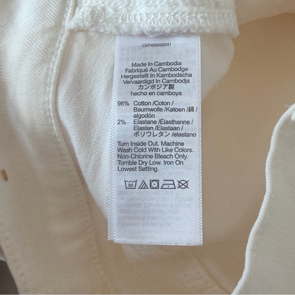 Madewell Women's Straight Leg Cream Jeans “The Mom Jean” - Picture 9 of 11